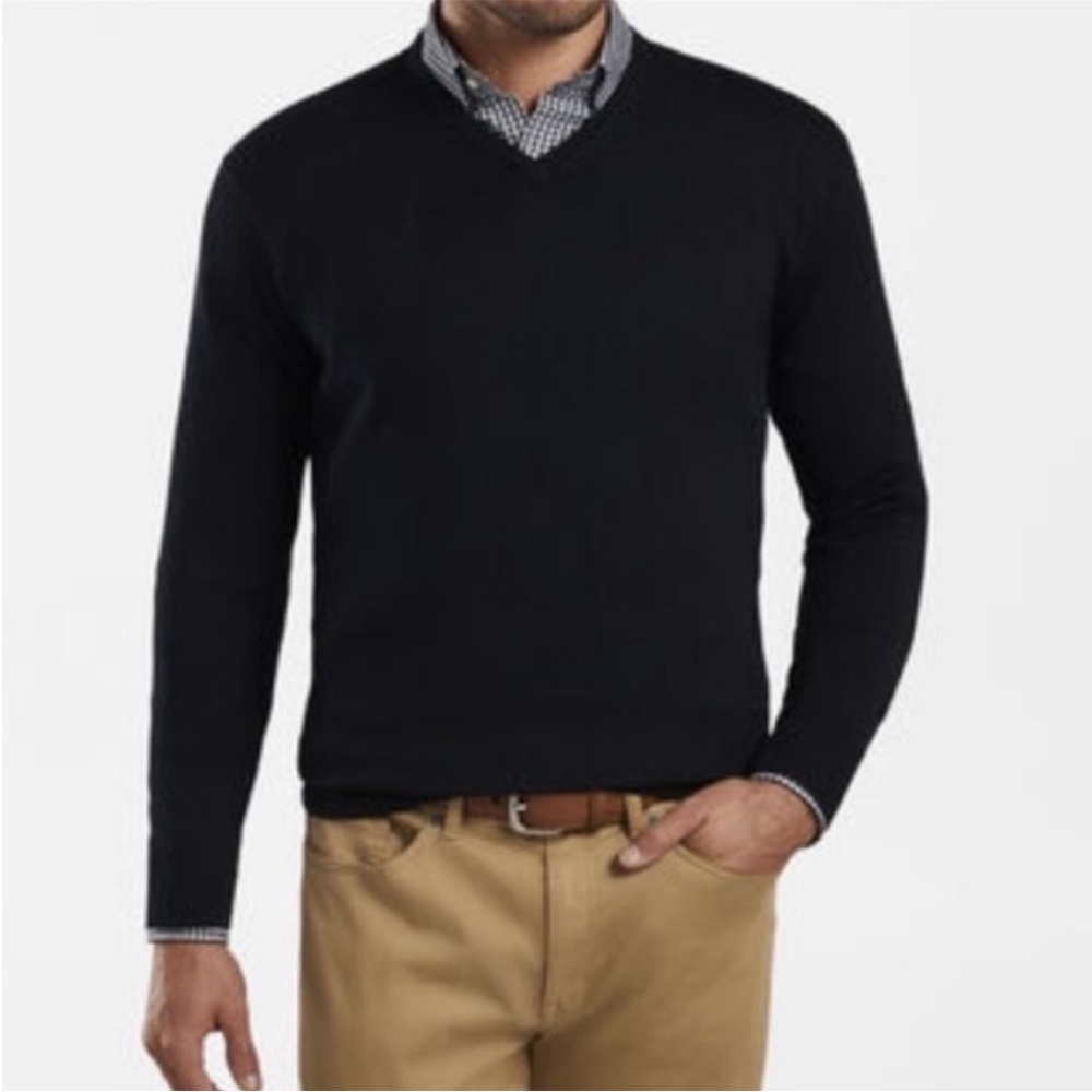 Peter Millar Pure Merino Wool V Neck Sweater